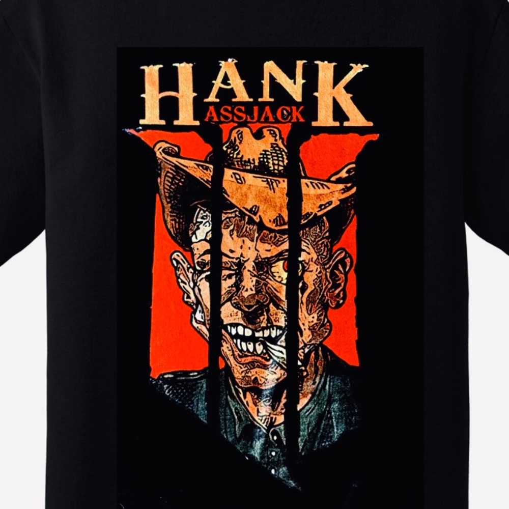 Black “HANK III - ASSJACK” Long Sleeve Graphic Tee